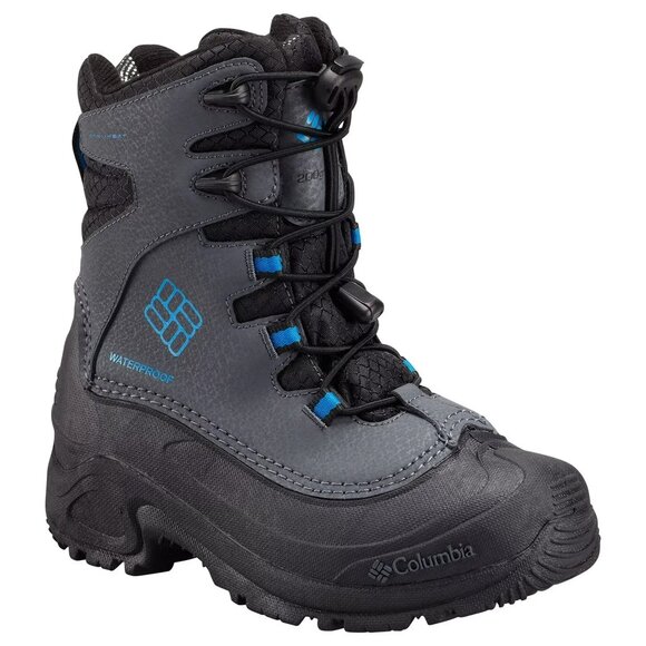 Columbia Kids' Bugaboot Plus III Omni 200g Waterproof Winter Boots (Graphite/Hyp - Picture 1 of 8